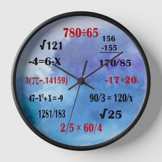 Horloge Geek de l'enseignant en mathématiques avec (Recto)