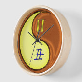 Horloge Gémeaux & Bœuf de Bois (Angle)