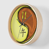 Horloge Gémeaux & Cheval de Bois (Angle)