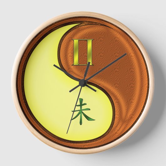 Horloge Gémeaux & Chèvre de Bois (Recto)