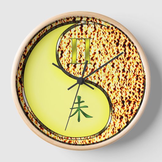 Horloge Gémeaux & Chèvre de Feu (Recto)