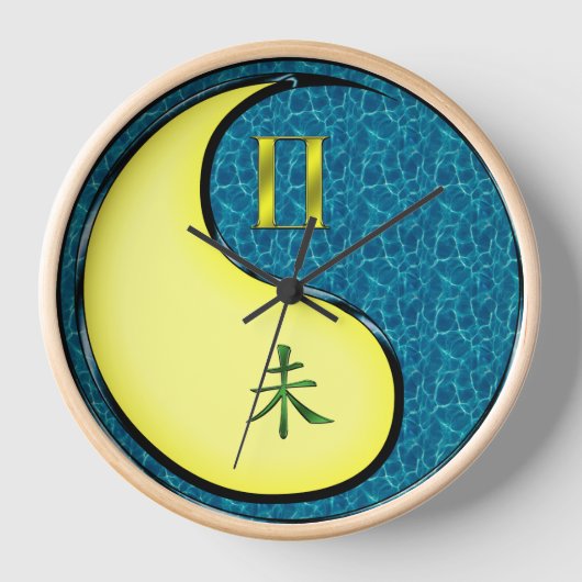 Horloge Gémeaux & Chèvre d'eau (Recto)
