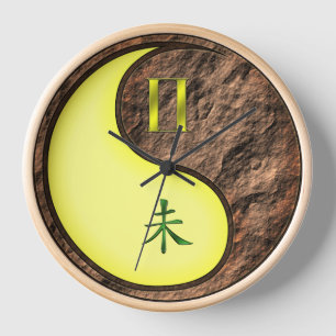 Horloge Gémeaux & Chèvre Terre
