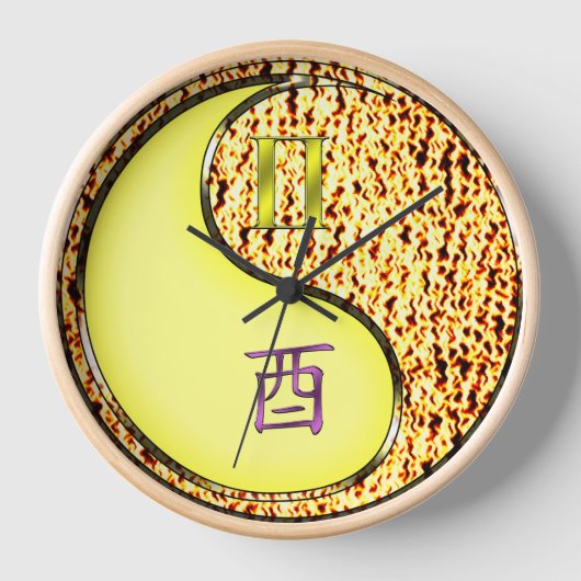 Horloge Gémeaux & Coq de Feu (Recto)
