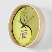 Horloge Gémeaux & Coq de Métal (Angle)