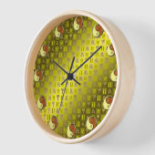 Horloge Gémeaux & Dragon de Bois (Angle)