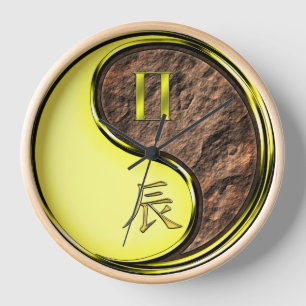 Horloge Gémeaux & Dragon de Terre
