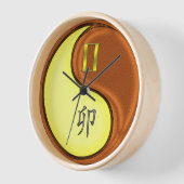 Horloge Gémeaux & Lapin de Bois (Angle)