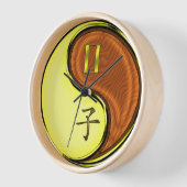 Horloge Gémeaux & Rat de Bois (Angle)