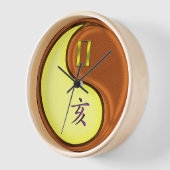 Horloge Gémeaux & Sanglier de Bois (Angle)