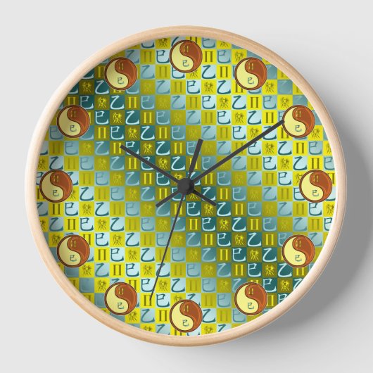 Horloge Gémeaux & Serpent de Bois (Recto)