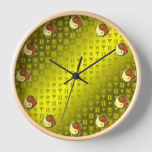 Horloge Gémeaux & Singe de Bois