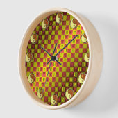Horloge Gémeaux & Tigre de Bois (Angle)