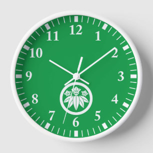 Horloge Gentiane de style bambou en cercle