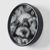 Horloge Géode d'agate de quartz Noir Pierres de gemme blan (Angle)