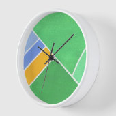 Horloge Géométrie verte (Angle)