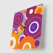 Horloge géométrique colorée (Angle)