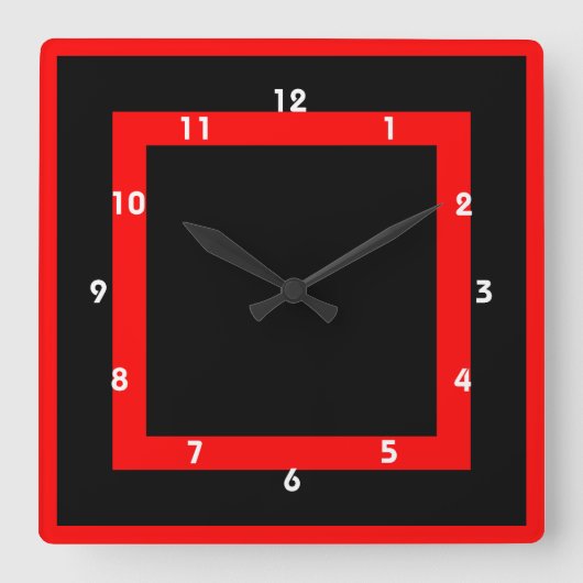 horloge géométrique gothique rouge et noire (Recto)
