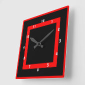horloge géométrique gothique rouge et noire (Angle)