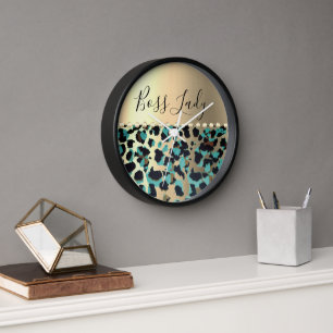 Horloge Glam Leopard Gold Metallic Boss Lady