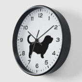 Horloge Glen d'Imaal Terrier avec Silhouette à longue queu (Angle)