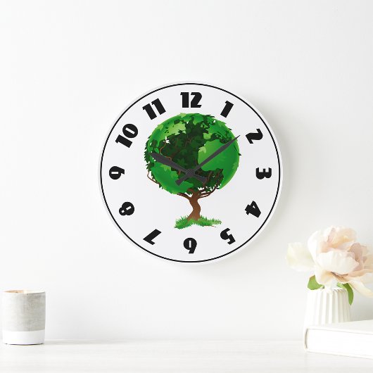 Horloge Globe de l'arbre vert