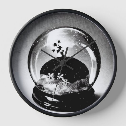 Horloge Globe de neige surréaliste (Recto)