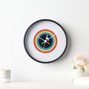 Horloge Globe oculaire arc-en-ciel cool
