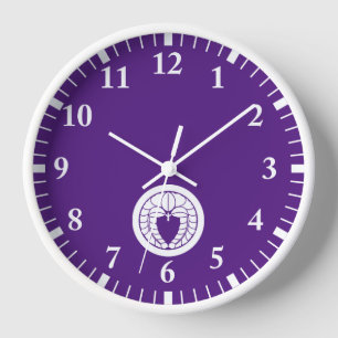Horloge Glycine suspendue en cercle