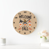 Horloge Gnome Automne Bienvenue (Maison)