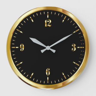 Horloge Gold & Black Wall