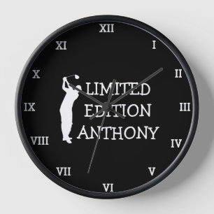 Horloge Golfer Anniversaire 70ème amusant Soixante-dix Par