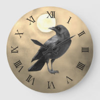 Horloge gothique du corbeau