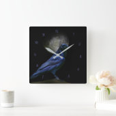 Horloge gothique magique corbeau ou corneille (Maison)