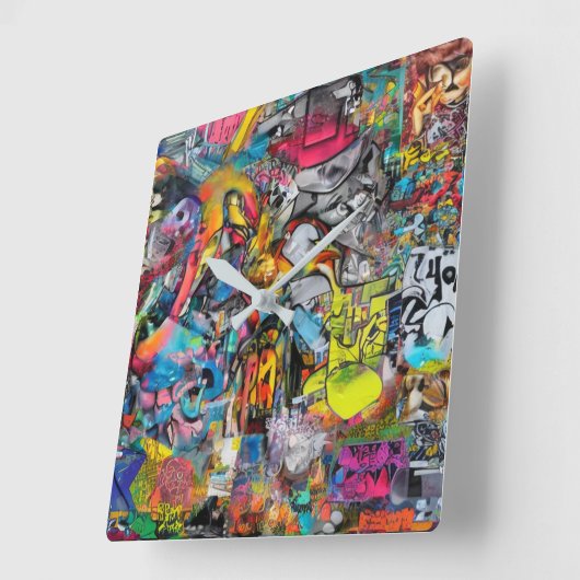 Horloge graffiti (Angle)