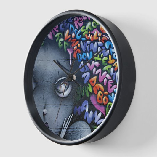 Horloge Graffiti aux fées (Angle)