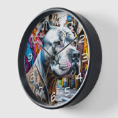 Horloge Graffiti urbain de rue de Pitbull City (Angle)