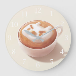 Horloge grand art latte