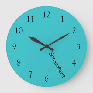 Horloge grand format Turquoise Côte 5 Heures Quelq