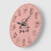 Horloge grande à thème de chiot mignon unique (Angle)