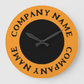 Horloge grande avec nom d'entreprise encerclé mode (Recto)