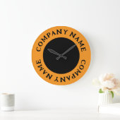 Horloge grande avec nom d'entreprise encerclé mode (Maison)