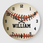 Horloge grande baseball nom personnalisé (Recto)
