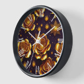 Horloge Grande Collection Gold Rose moderne de luxe (Angle)