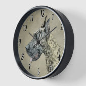 Horloge Grande Danse (Brindle) Peinture - Art Chien origin (Angle)