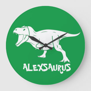 Horloge grande dinosaure nom personnalisé