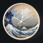 Horloge Grande vague au large de Kanagawa | Hokusai |<br><div class="desc">La Grande Vague au large de Kanagawa est un bloc de bois imprimé par Katsushika Hokusai.</div>