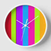 Horloge Grandes Couleurs Néon | (Recto)