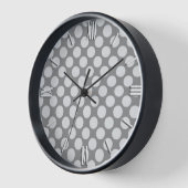 Horloge Grands points rétro - tons gris / gris (Angle)