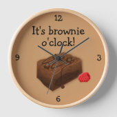 Horloge Graphique alimentaire sur le thème du gâteau 'Brow (Recto)